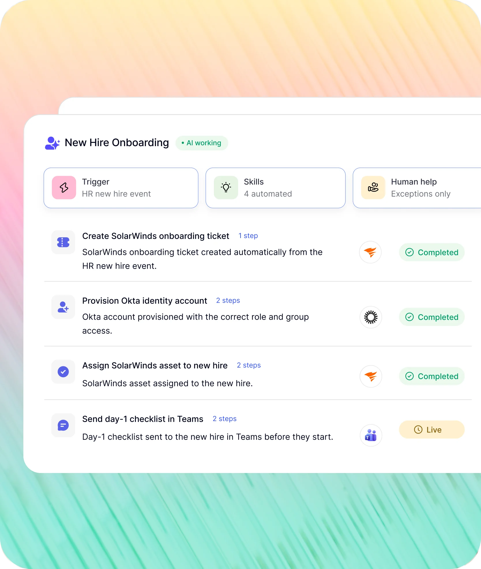 New hire onboarding