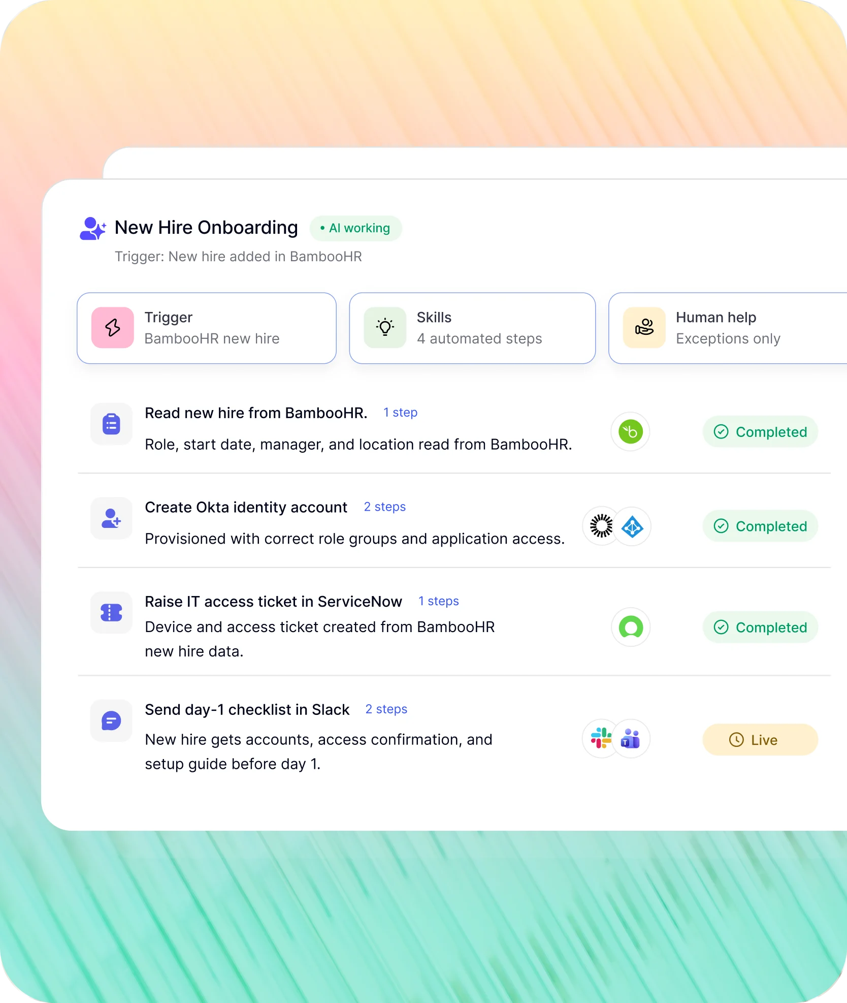 New hire onboarding