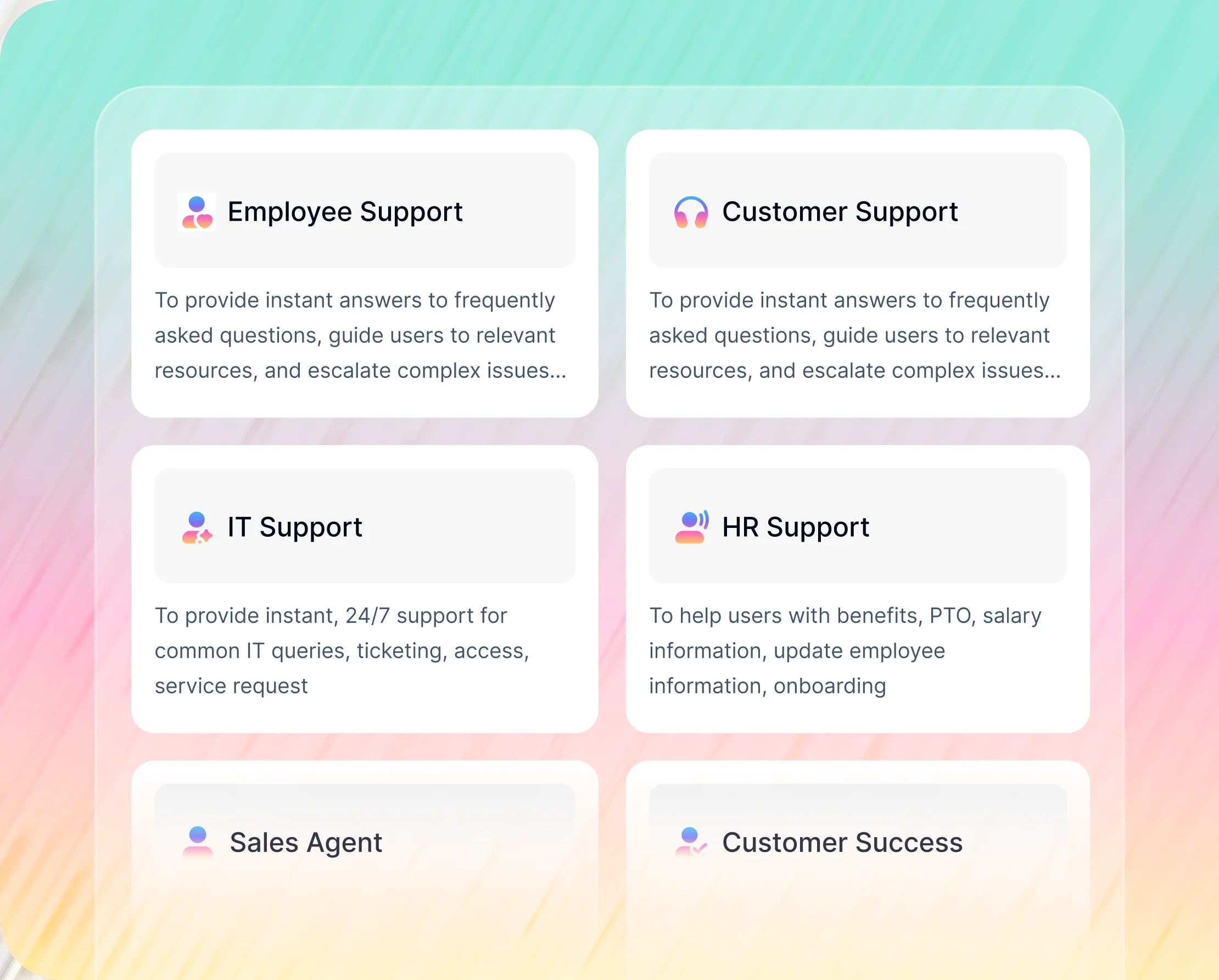 Chatbot templates for Workday — HR use cases: leave request, payslip, benefits, onboarding